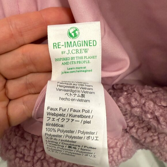 Crewcuts by J Crew Girls Sherpa/Boucle/Teddy/Peacoat Jacket, size 10-12, NWOT - Picture 6 of 10